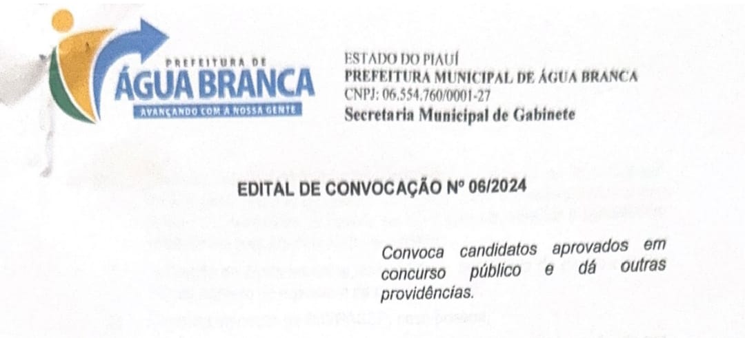 Oito novos aprovados em concurso público são convocados em Água Branca