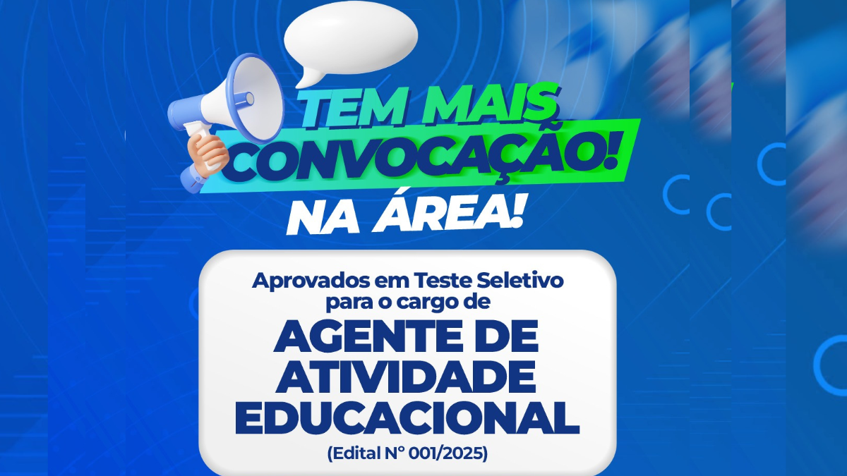 Prefeitura de Água Branca convoca aprovados no Teste Seletivo para Agente de Atividade Educacional