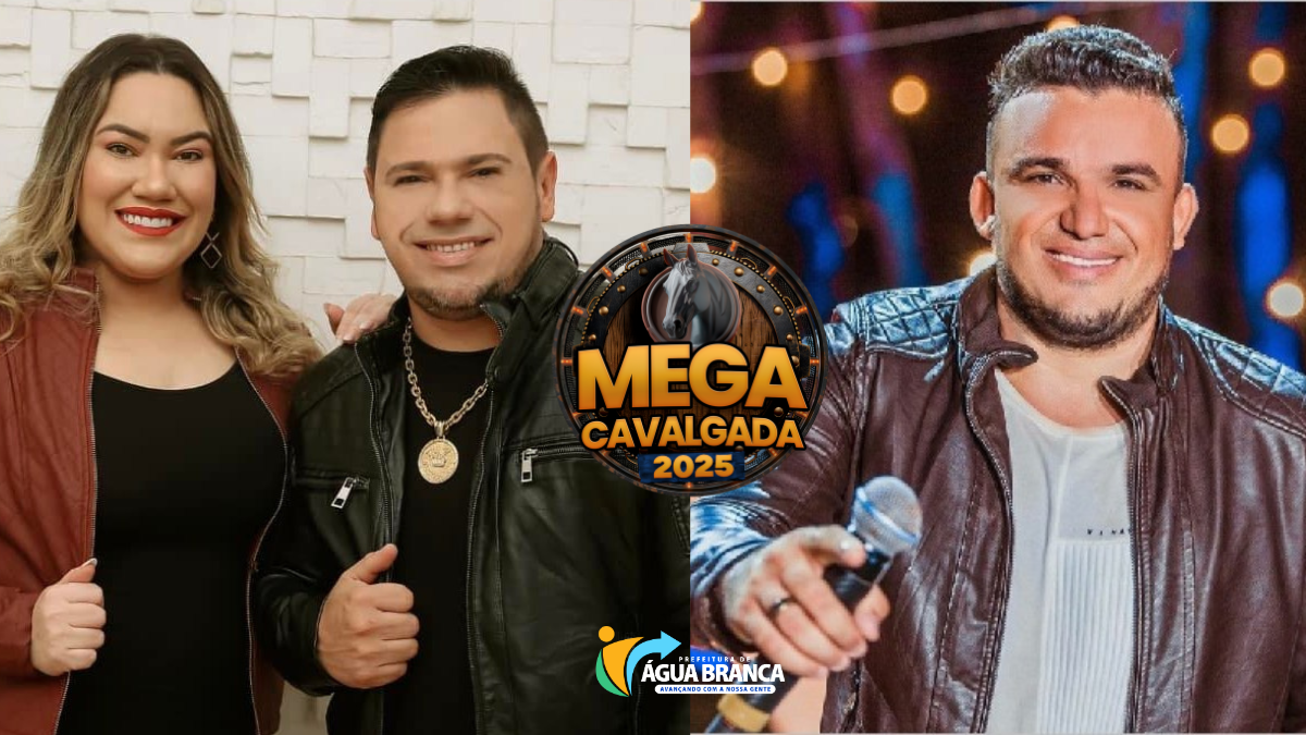 Prefeito Júnior Ribeiro anuncia Júnior Viana e Claudioney e Juliana para a Mega Cavalgada 2025 em Água Branca